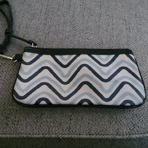 Navy and Light Blue Wristlet